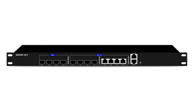 Los puertos 8 GE GPON EPON de OLT 4 Uplink el puerto de administración del puerto de la consola 1 del puerto 1 19 pulgadas