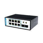 IP40 Protection Industrial PoE Switch 8 X 10/100/1000Mbps RJ45 Ports 2x 1000M SFP Port
