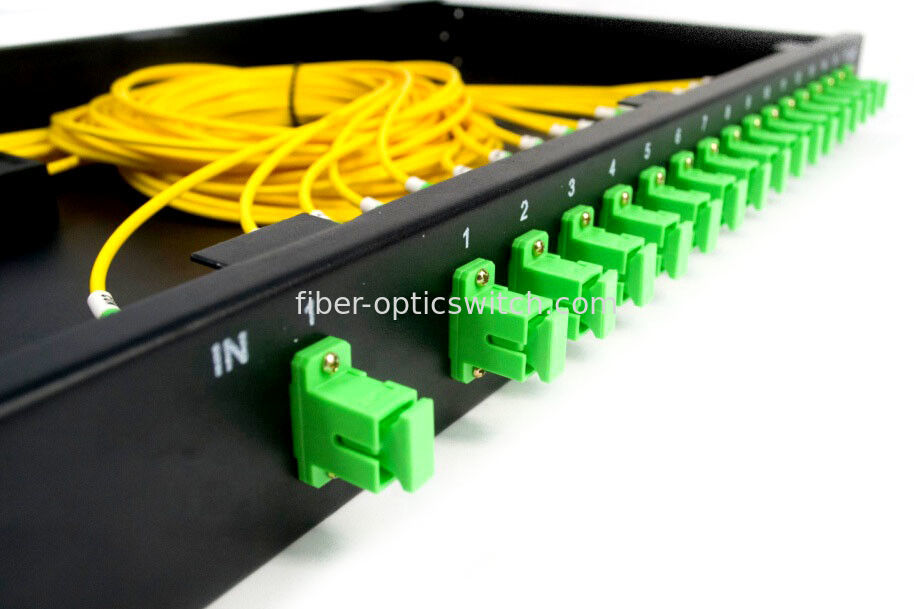 1*16 SC/APC PLC Optical Fiber Splitter Rack Mount Box Low Excess Loss Durable